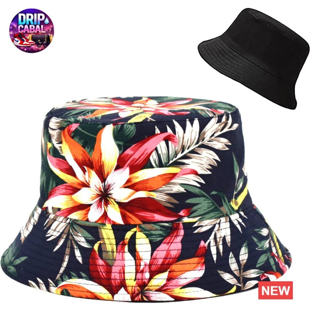 Cotton Reversible Bucket Hat, Sun Protection, Unisex